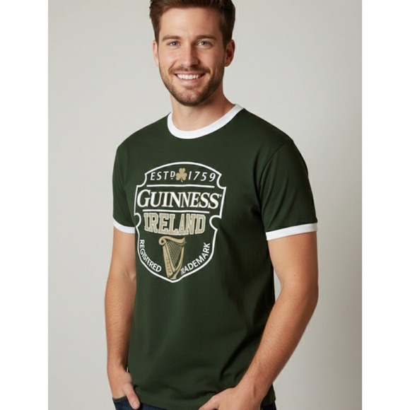 LANSDOWNE 100% Cotton Authentic Irish Guinness Beer Tee Mens Small - Picture 9 of 9